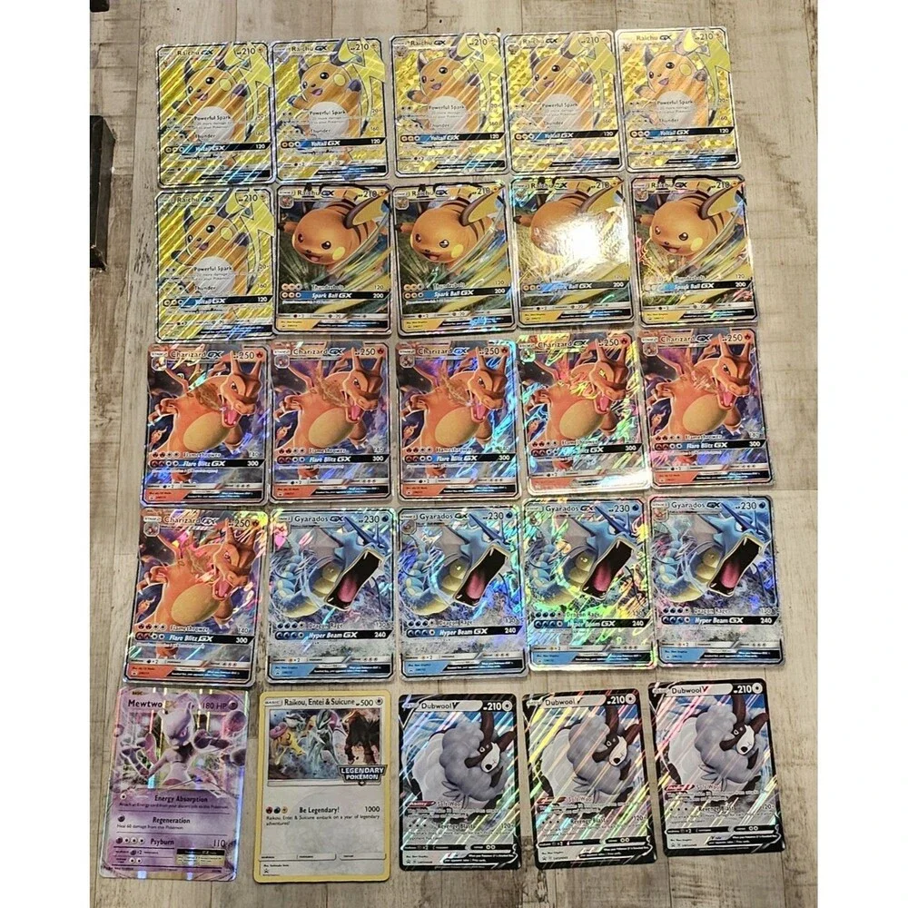Pokemon Jumbo Card Lot 25 Oversized GX EX V Charizard Mewtwo Raikou Black Star